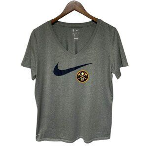The Nike Tee Denver Nuggets Short Sleeve Top Gray Size XL
